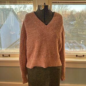 A New Day Orange sweater, cropped